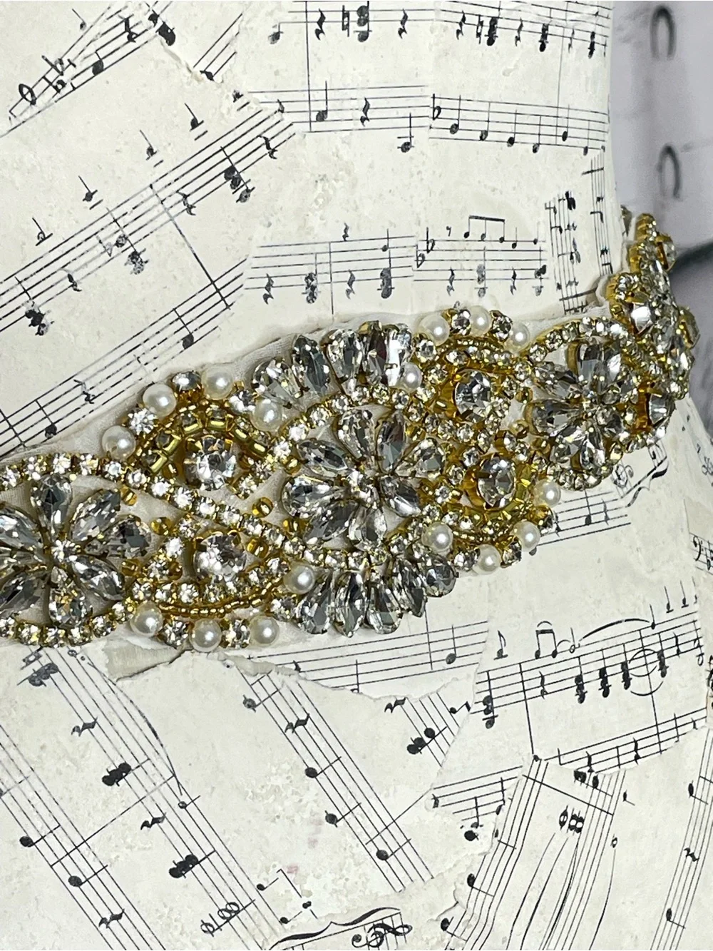 Bridal Rhinestone Belt Tie